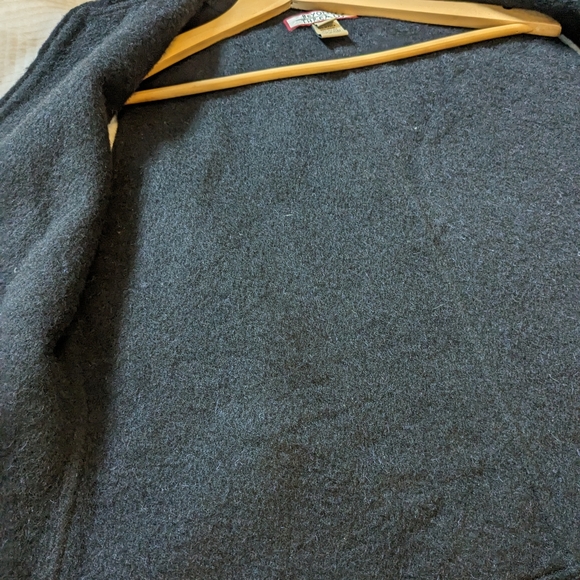 Beyond Threads Vest Alpaca Wool Blue Black  Zip Womens L Cabincore Outdoor Warm - Picture 8 of 11